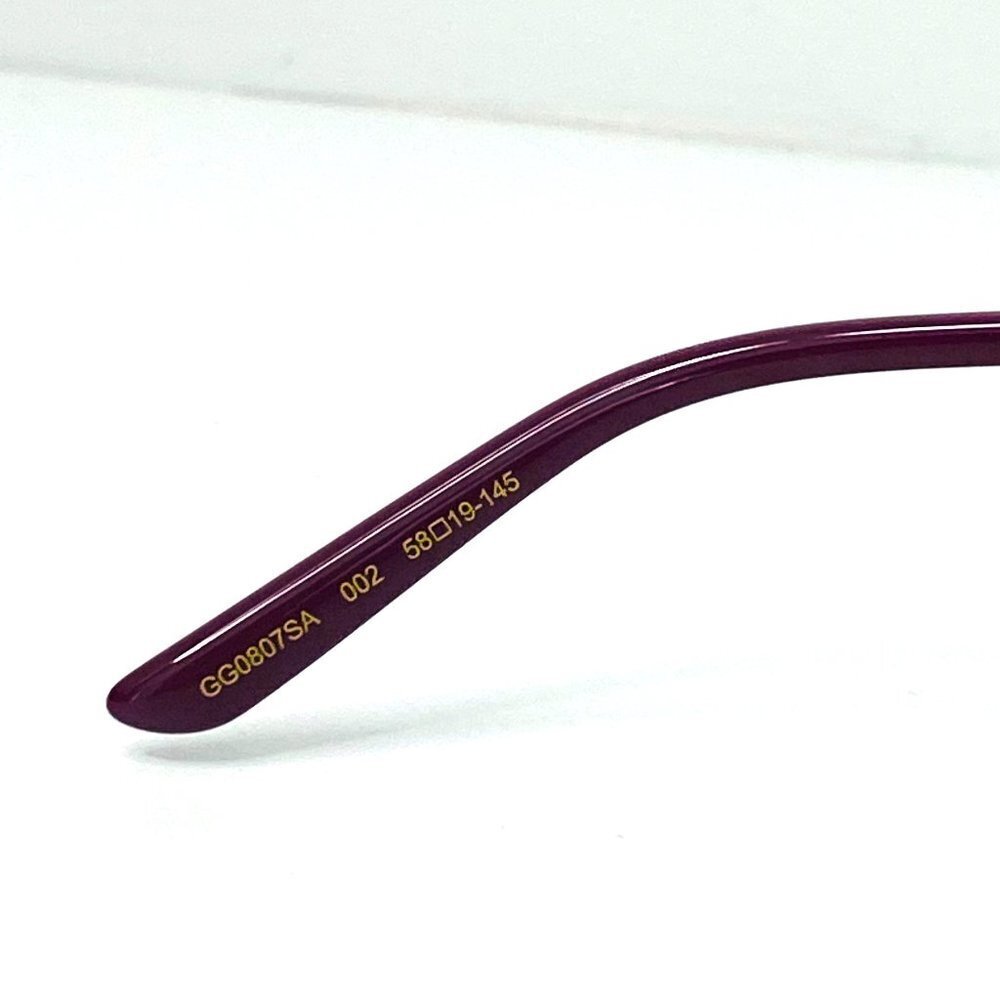 NWT Gucci GG0807SA-002 Gold Oversized 58mm Sunglasses - Picture 8 of 11